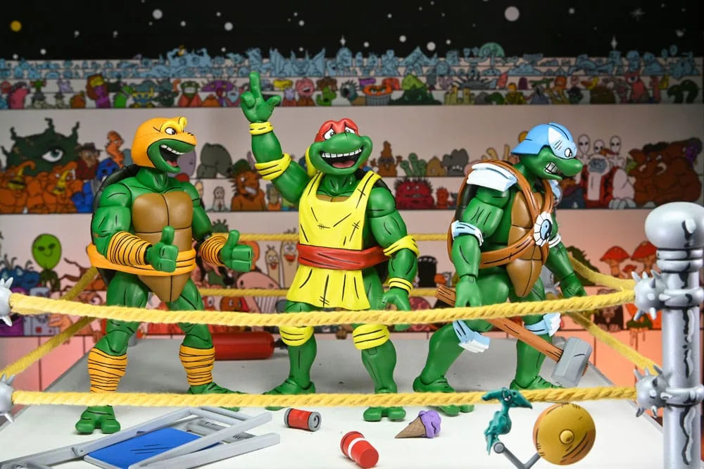 TMNT Action Figures – Stump Wrestling Turtles 4-Pack 18 cm 5