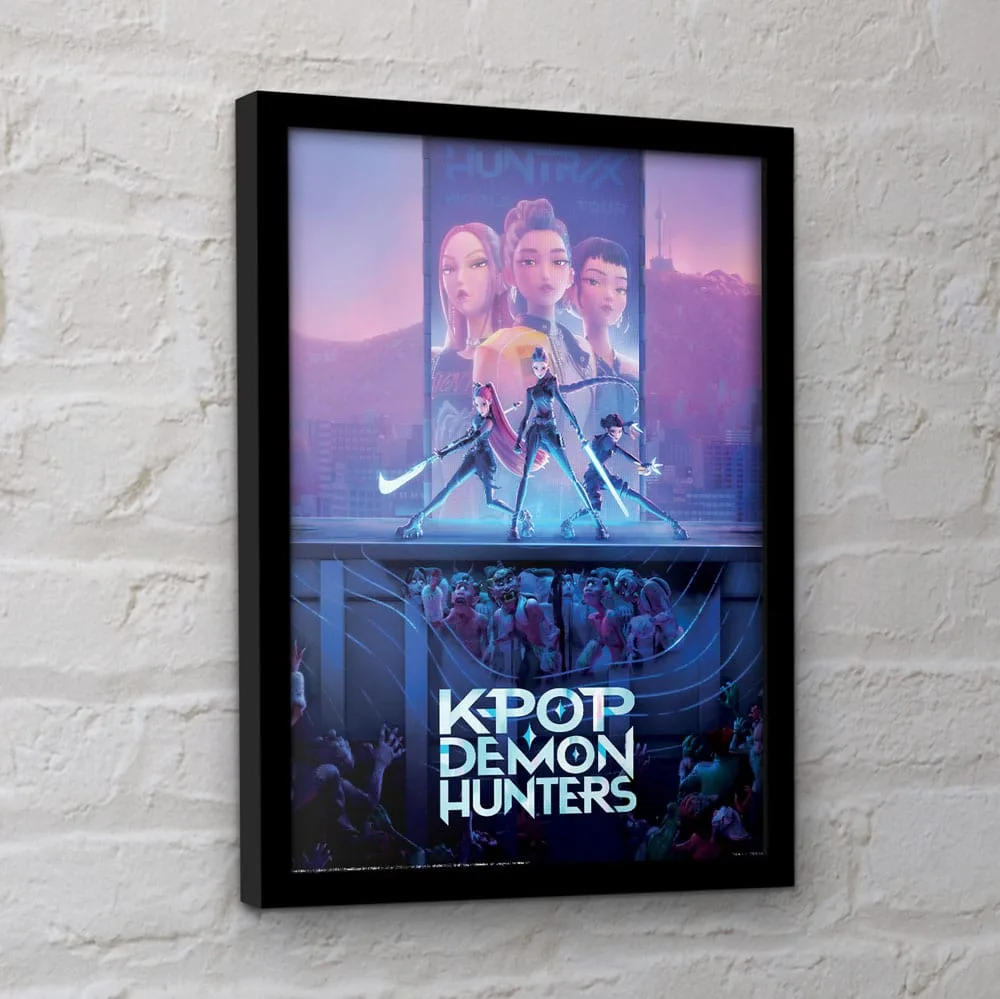 KPop Demon Hunters Framed Poster – Movie Key Art 30 x 40 cm 2