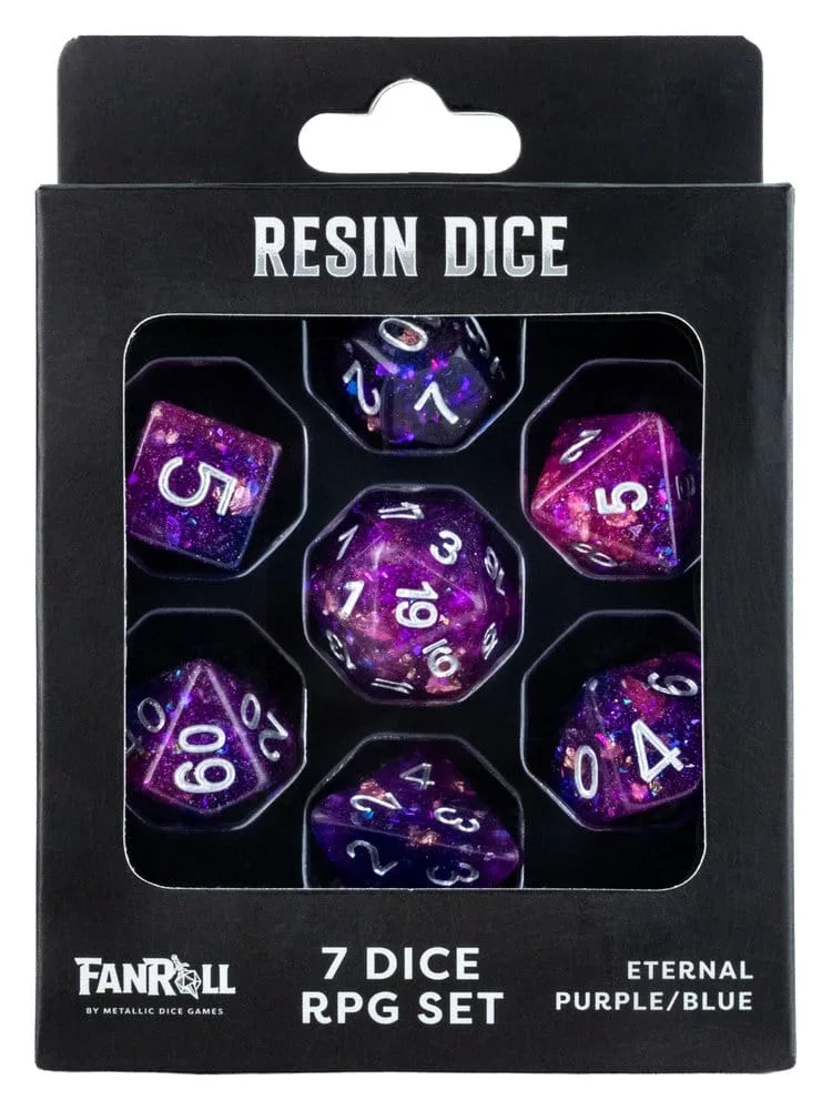 FanRoll Dice Set – Greatest Hits Eternal Purple and Blue 16 mm