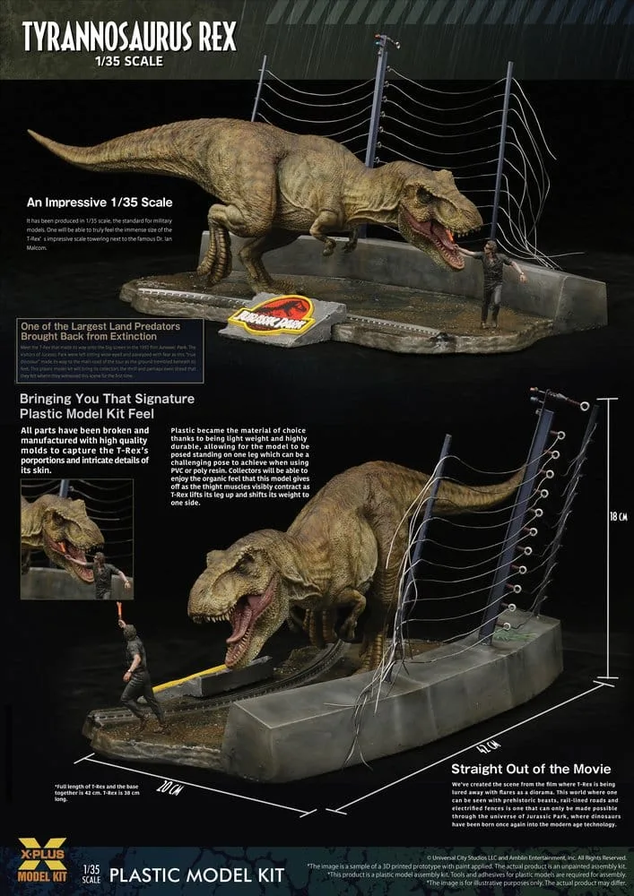 Jurassic Park Modellbausatz – Tyrannosaurus Rex 1:35 42 cm 2