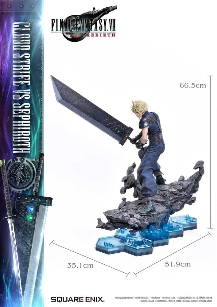 Final Fantasy VII Rebirth Statue Pair – Cloud vs Sephiroth 69 cm 9