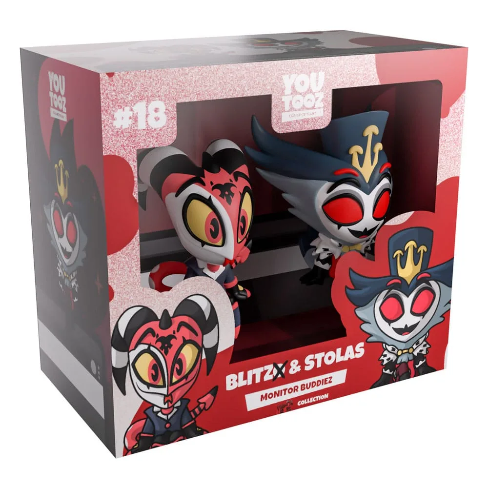 Helluva Boss Vinyl Figures – Blitzo and Stolas Monitor Buddiez 4