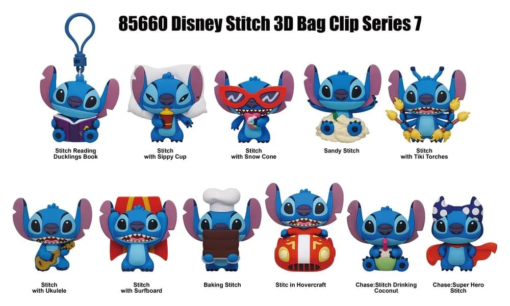 Lilo & Stitch Bag Clips – Series 7 Display of 24 2
