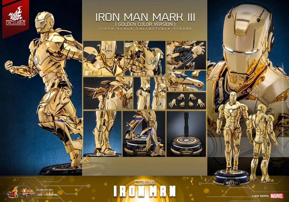 Iron Man Action Figure – Mark III Gold Version 1/6 33 cm 19