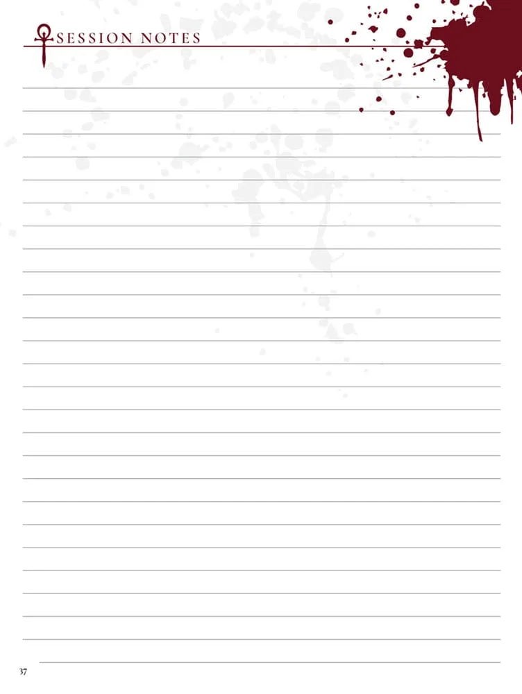 Vampire The Masquerade RPG Journal – 5th Edition English 7