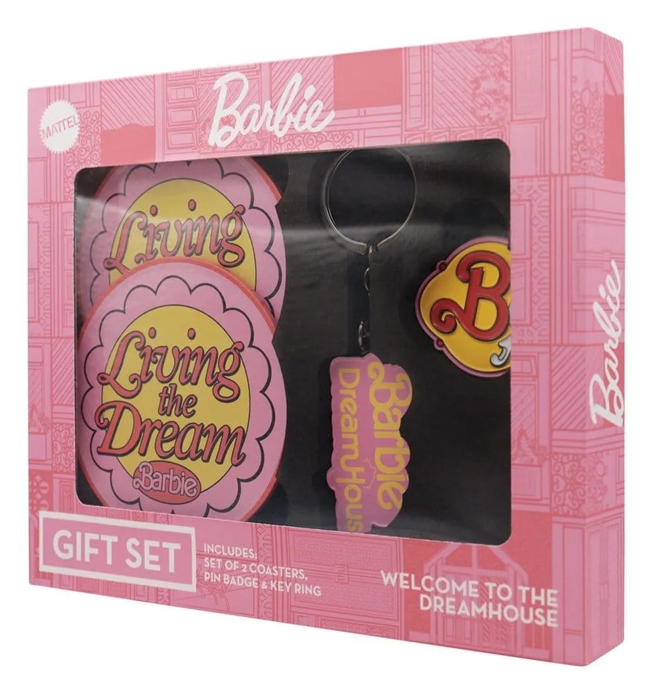 Barbie cadeauset – pin, sleutelhanger en onderzetter 6