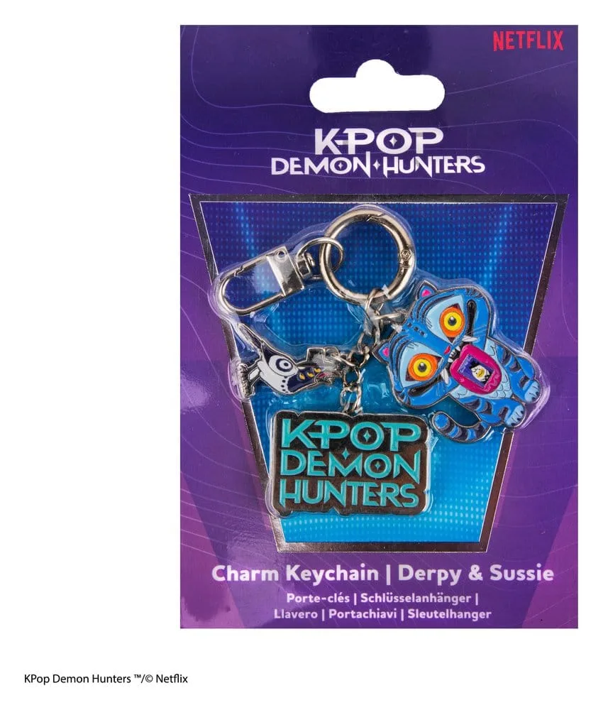 KPop Demon Hunters Charm Keyring – Derpy and Sussie 3