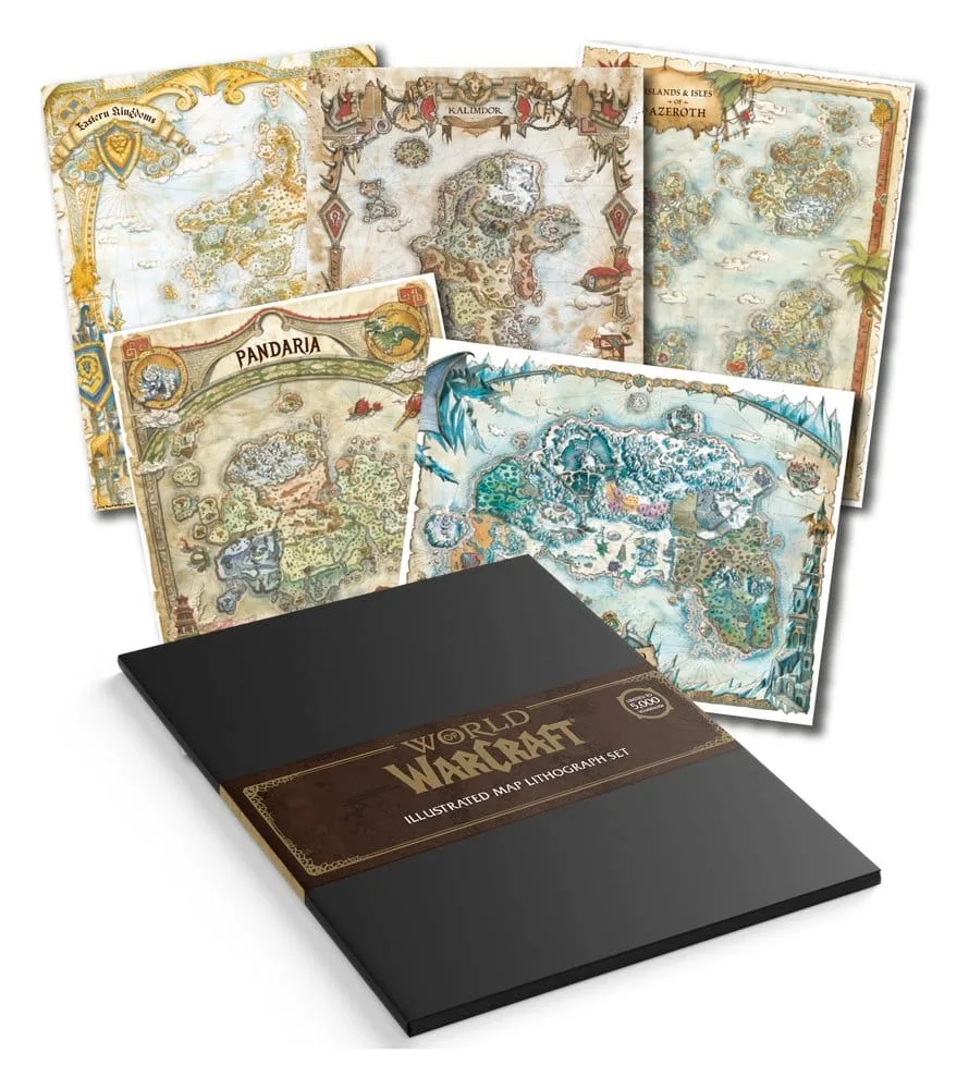 World of Warcraft Art Print Set – Limited Edition Maps 36 x 28 cm