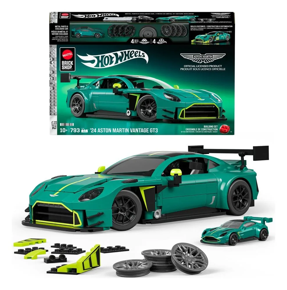 Hot Wheels Building Set – 2024 Aston Martin Vantage GT3 1/16 1