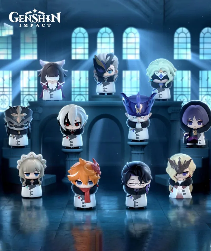 Genshin Impact Mini Figures – Fatui Harbingers Blind Box Display of 9