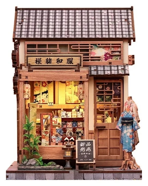 Miniature House Model Kit – Sakura O Kimono Shop 19 x 14 cm