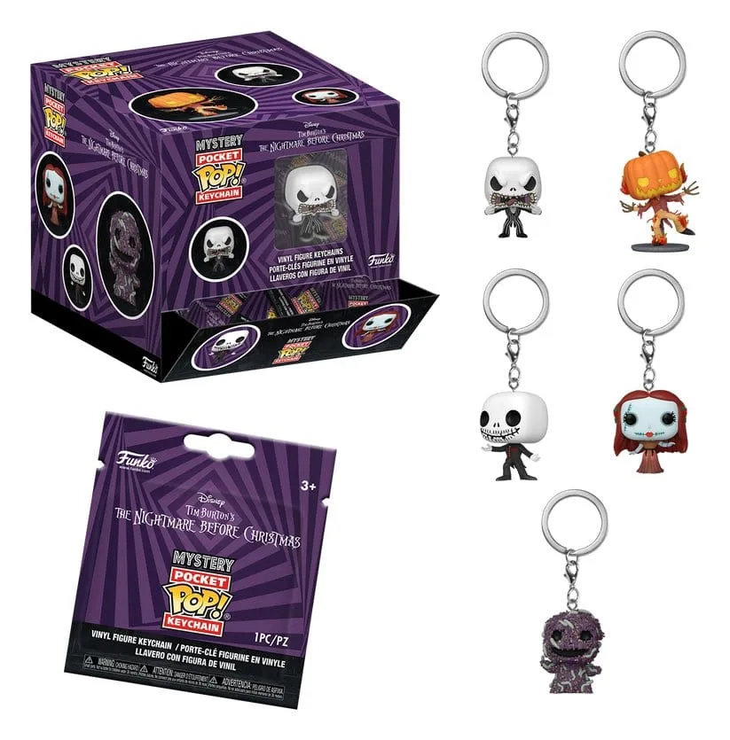 Nightmare Before Christmas Keychains – POP Display of 12 4 cm