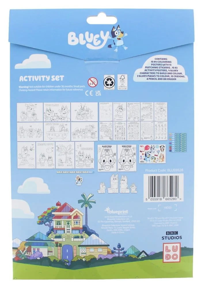 Bluey Activity Set – Colouring Posters Stickers and Masks 4
