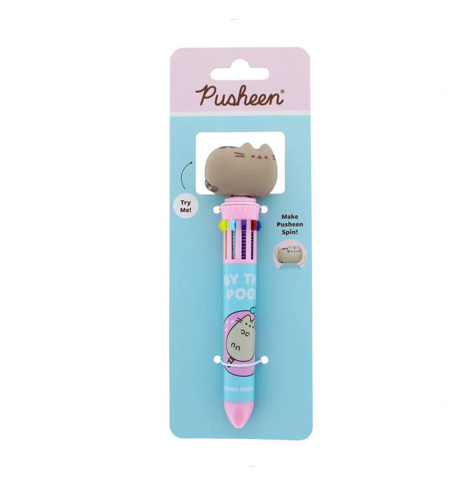 Pusheen Multicolour Pen – Spinny By the Pool Blue