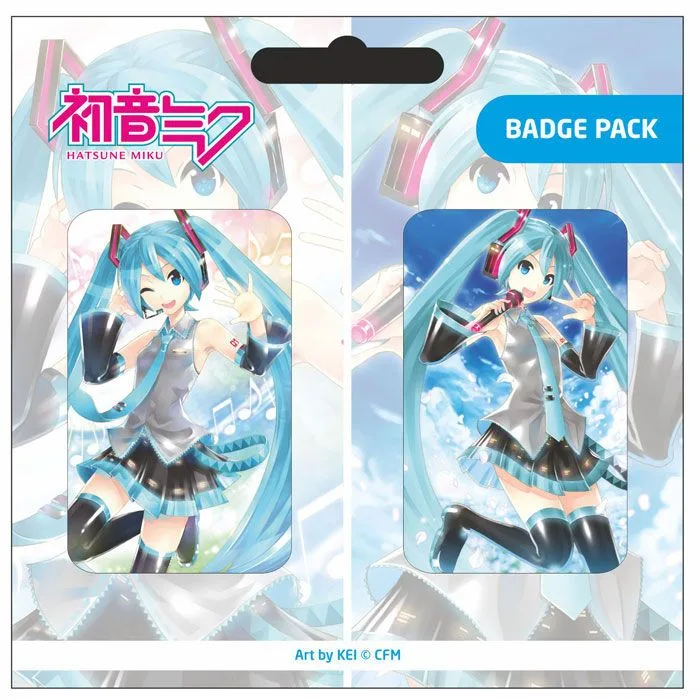 Hatsune Miku Pin Badges – Set A 2-Pack 40 x 65 mm