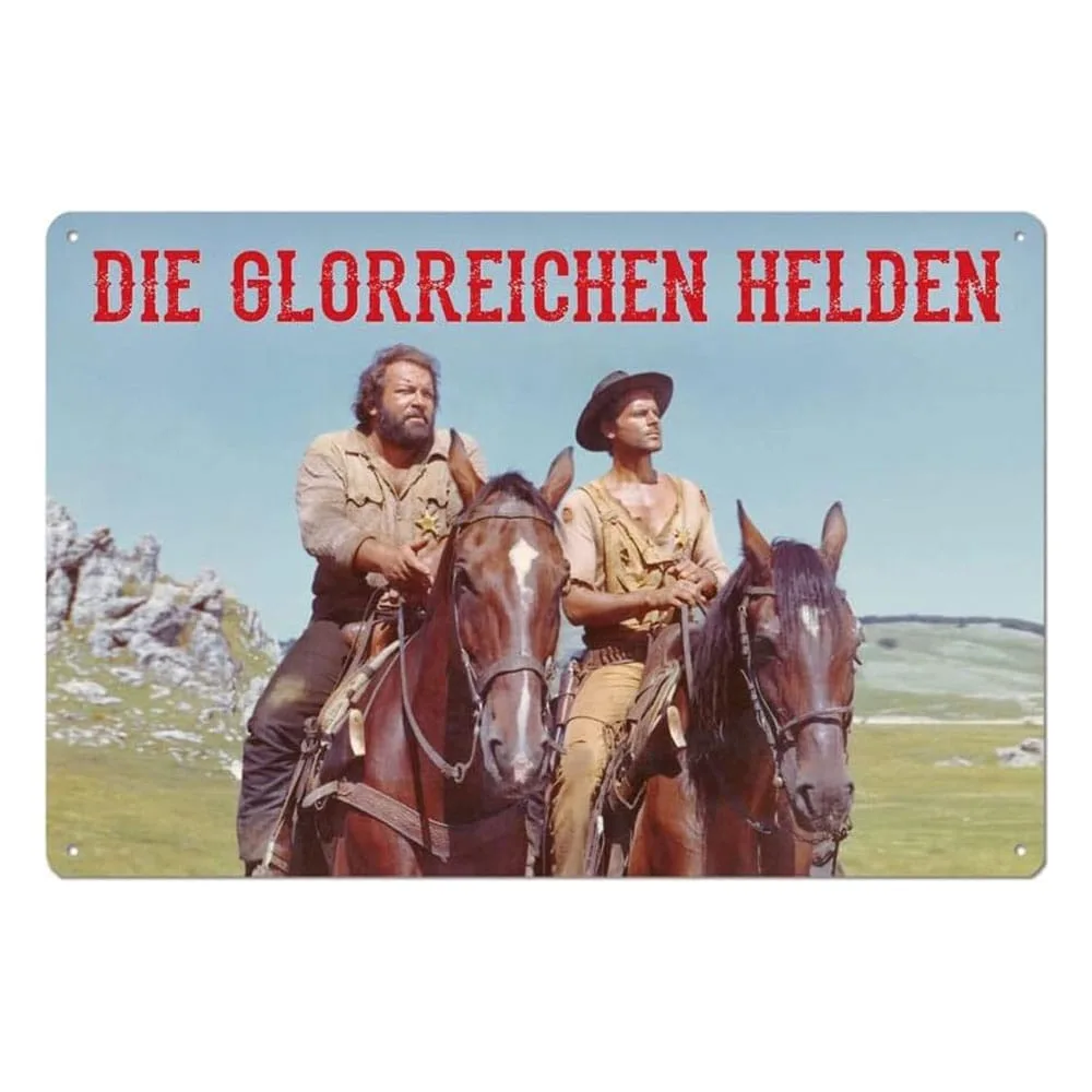 Bud Spencer & Terence Hill Tin Sign – Glorious Heroes 20 x 30 cm