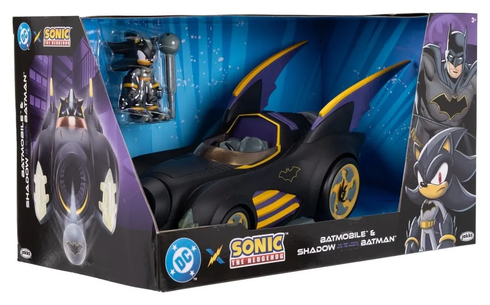 DC x Sonic Figure and Vehicle – Shadow Batman with Batmobile 6 cm 3