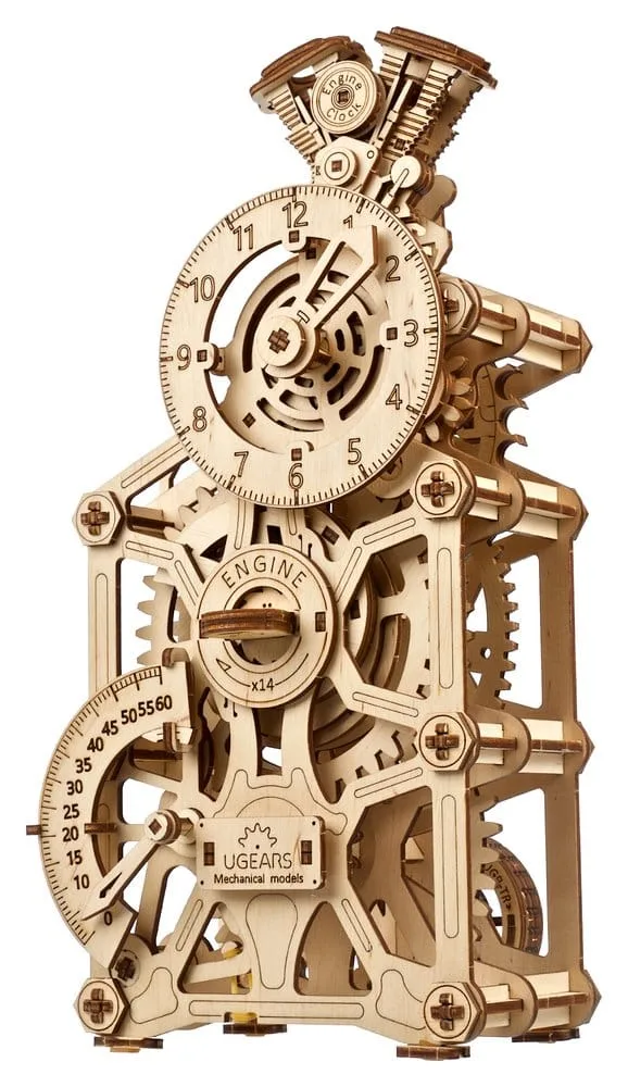 Ugears Wooden Model Kit – Engine Clock 3