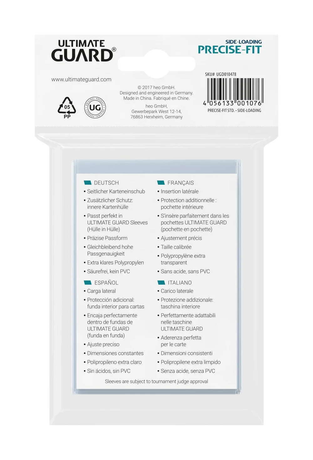 Ultimate Guard Inner Sleeves – Precise-Fit Side-Loading 64 x 89 mm 3