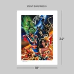 DC kunstdruk – Justice League Unlimited zonder lijst 46 x 61 cm 6