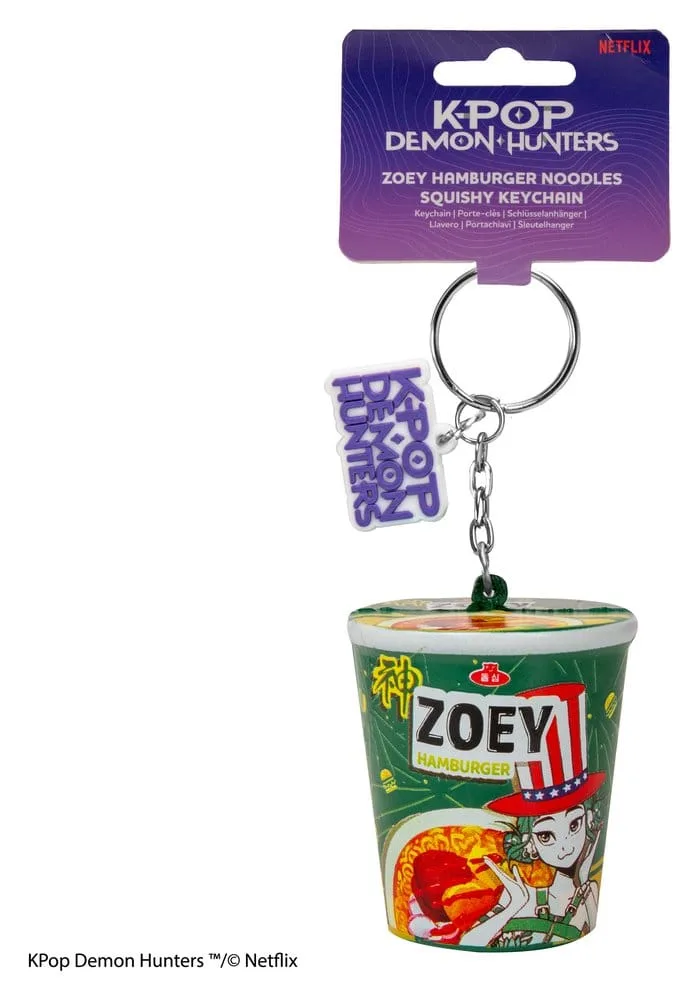KPop Demon Hunters Squishy Keychain – Zoey Hamburger Noodles 2