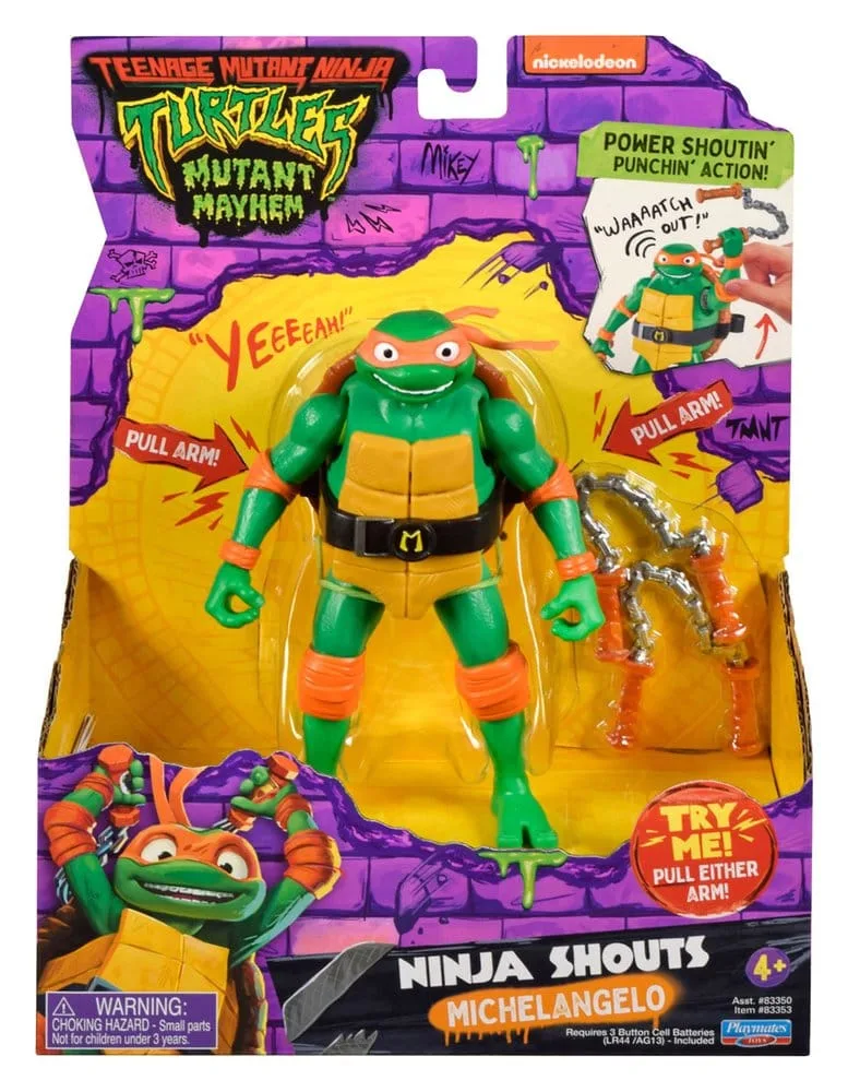 TMNT Action Figure – Ninja Shouts Michelangelo 14 cm 2