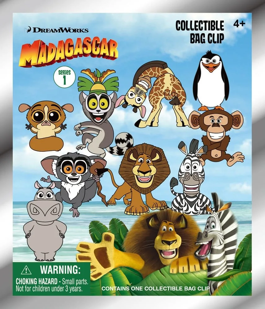 Madagascar Bag Clips – Series 1 Blind Bag Display 24-Pack 2