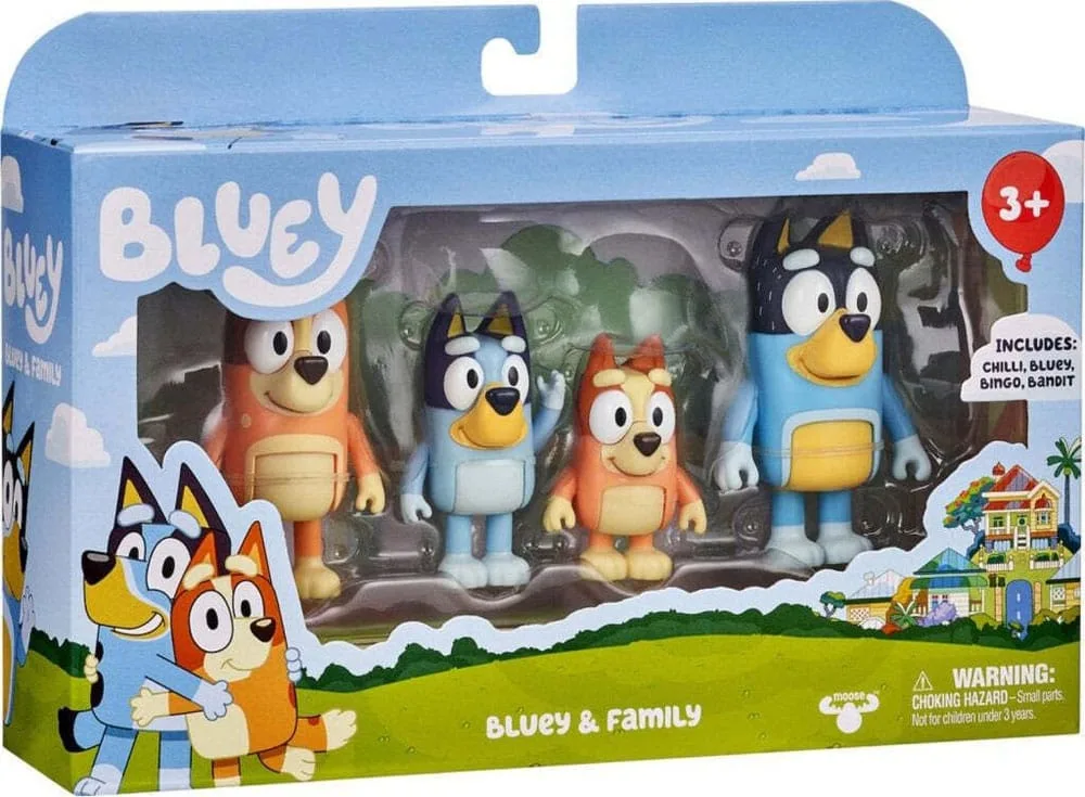 Bluey Figure Set – Family of Four 5–8 cm 3