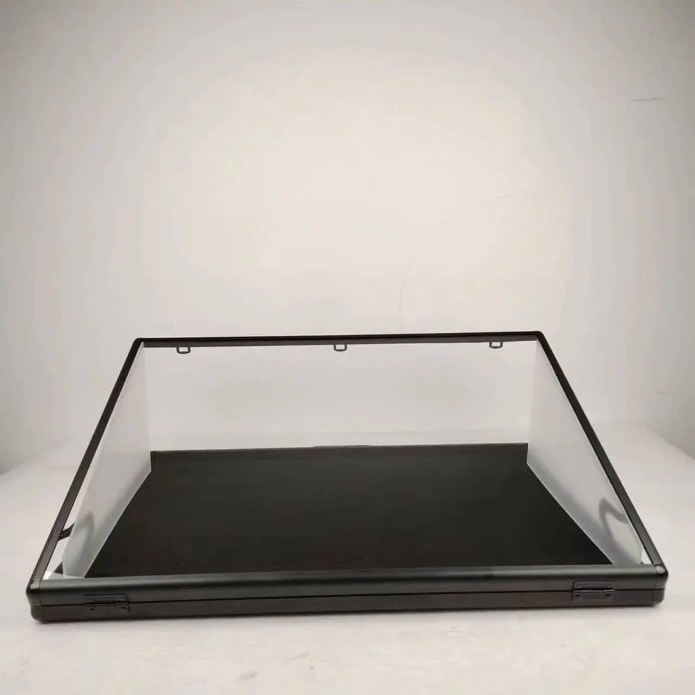 Evoretro vitrinekast – Zwart afsluitbaar 91 x 61 x 4 cm 2
