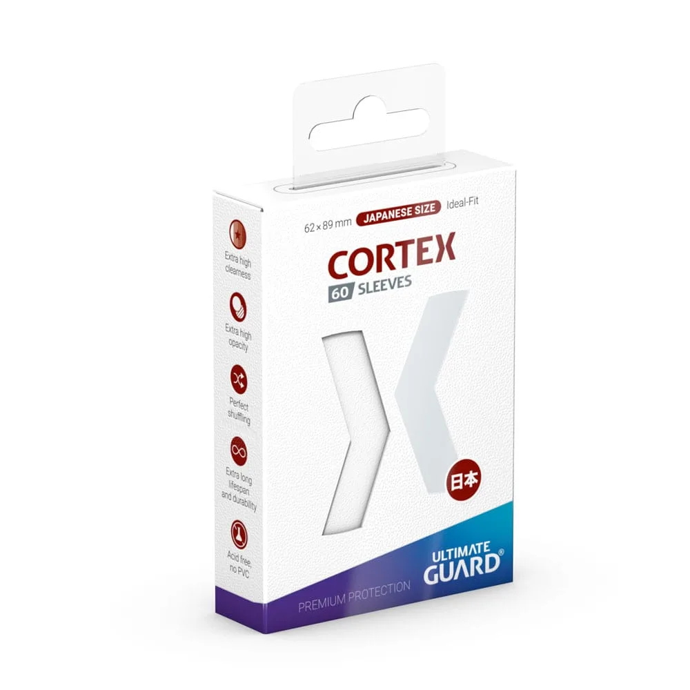 Ultimate Guard Card Sleeves – White Cortex Japanese Size 62 x 89 mm