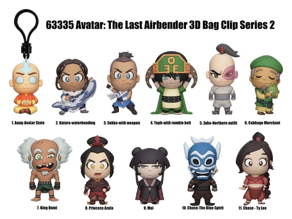 Avatar The Last Airbender Bag Clips – Series 2 Display of 24 2