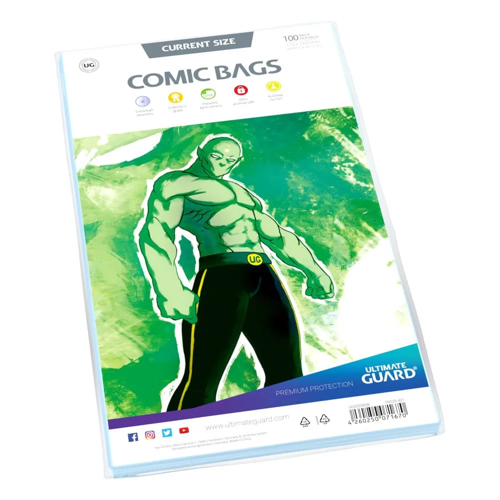 Ultimate Guard Comic Bags – Standard Current Size 100 Pack 2
