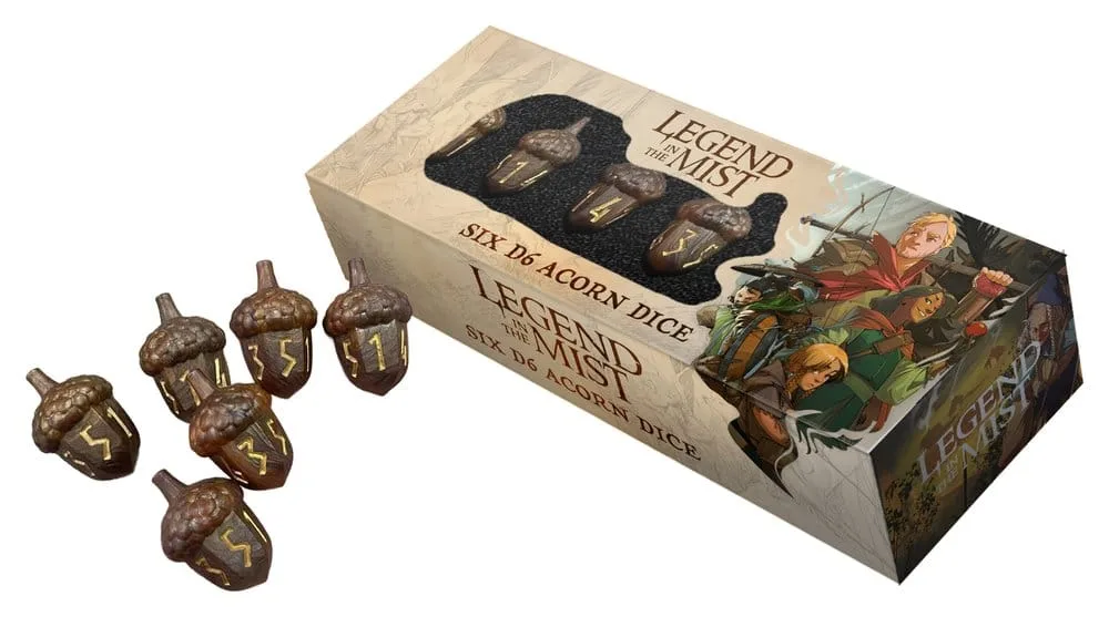Legend in the Mist Dice Set – Six Resin Acorn D6
