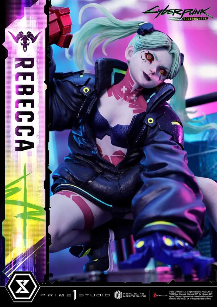 Cyberpunk Edgerunners Statue – Rebecca 1/4 Scale 54 cm 21