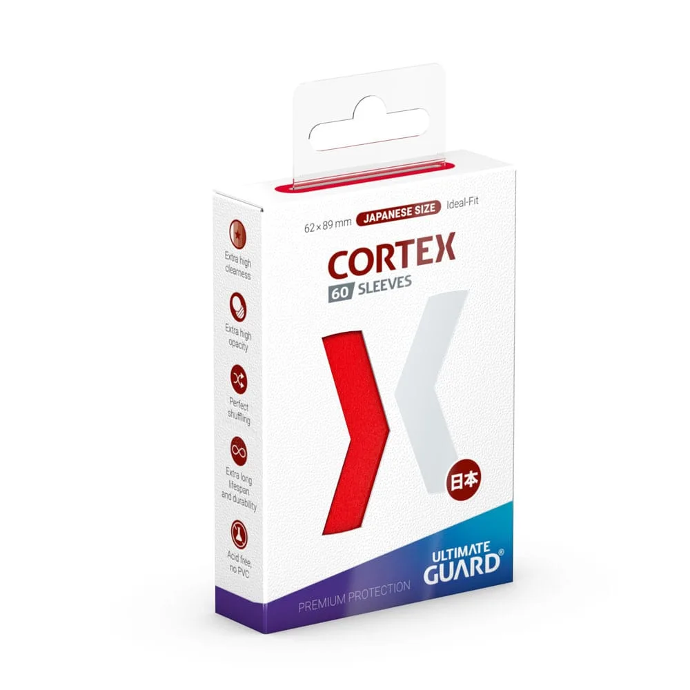Ultimate Guard Card Sleeves – Red Cortex Japanese Size 62 x 89 mm