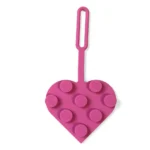 LEGO Luggage Tag – Pink Heart 10 cm 1