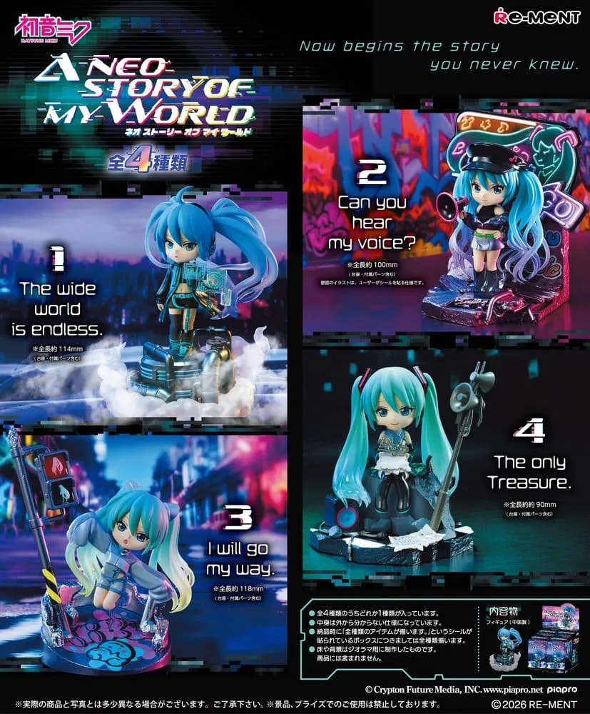 Hatsune Miku Mini Figures – Neo Story Blind Box Display 9–11.8 cm