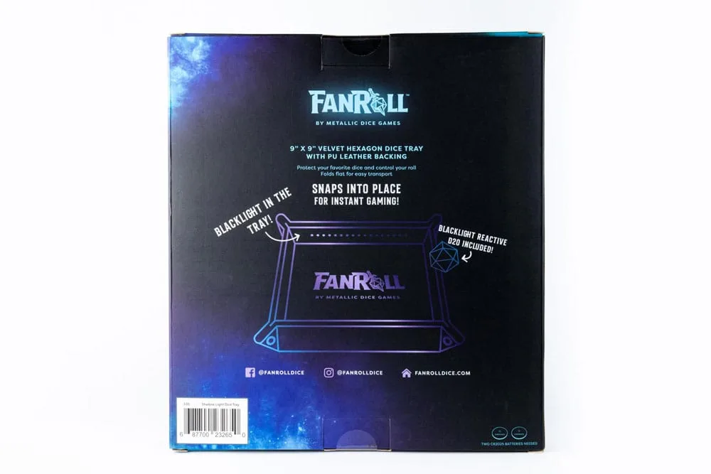 FanRoll Dice Tray – Black Shadowlight 30 cm 11