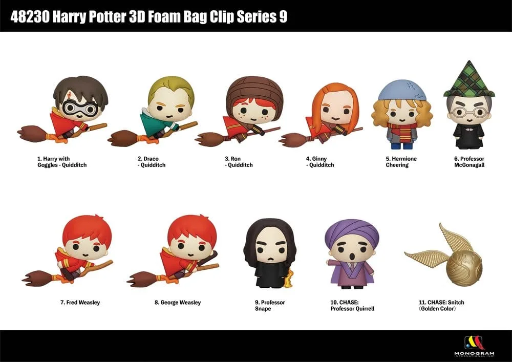 Harry Potter Bag Clips – Series 9 Display of 24 2