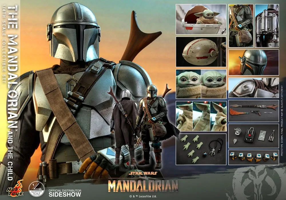 Star Wars Action Figure Set – The Mandalorian and The Child 1/4 18