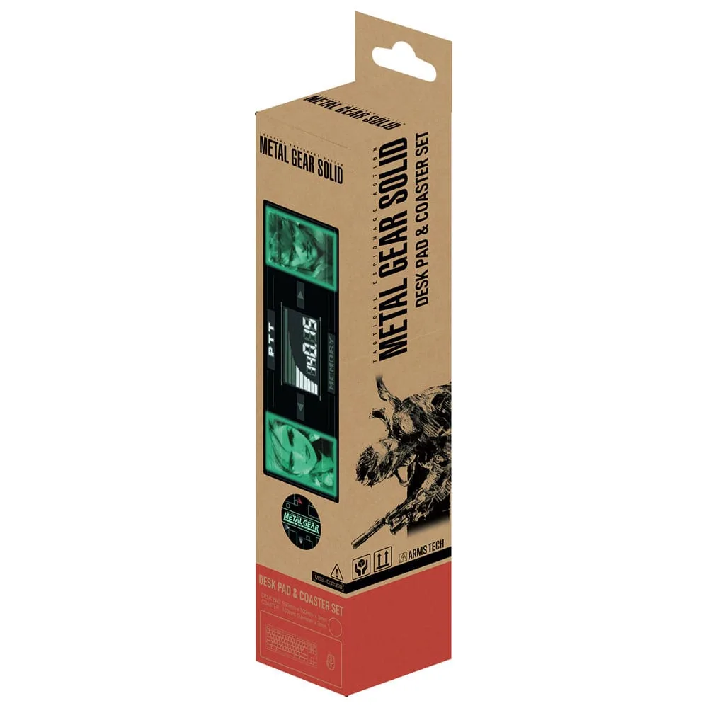 Metal Gear Solid Desk Pad and Coaster Set – Solid Snake and Raiden 2