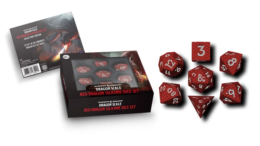 Dungeons & Dragons Dice Set – Dragon Scale Red 7 Pieces