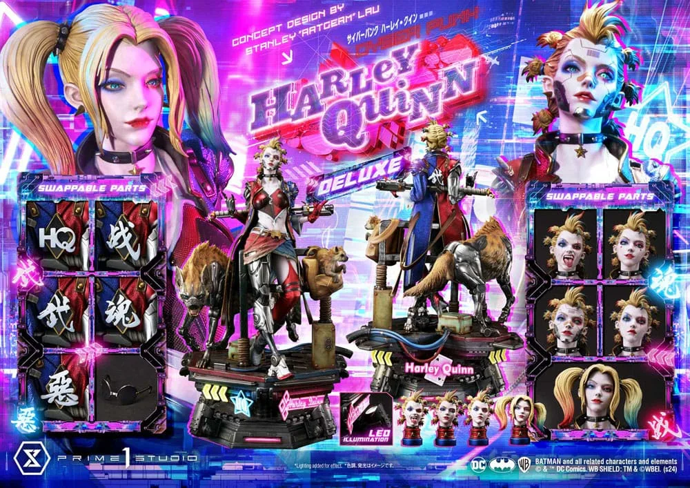 Batman Statue – Cyberpunk Harley Quinn Deluxe Bonus 60 cm 4