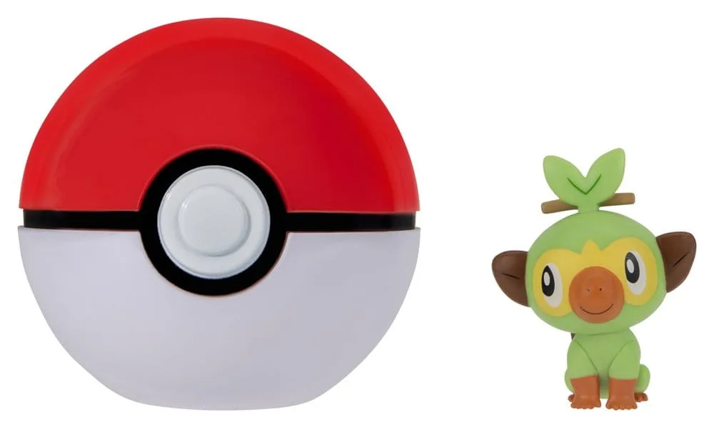 Pokémon Figure Set – Clip 'n' Go Grookey and Poké Ball