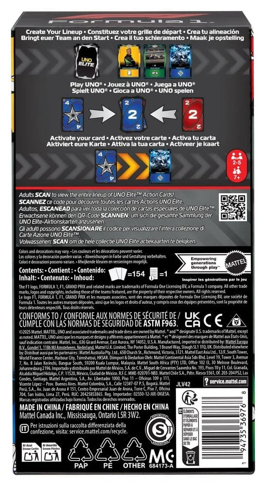 Formula 1 Kaartspel – UNO Elite F1 Startset 8