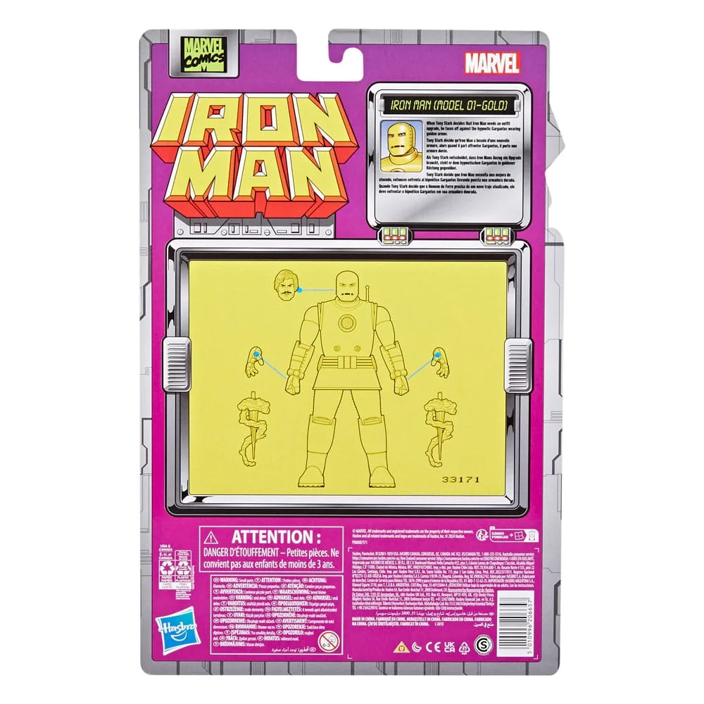 Iron Man Action Figure – Marvel Legends Model 01 Gold 15 cm 7