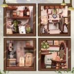 CuteBee Miniature House Model Kit – Sunny Cafe 20 x 16 cm 3