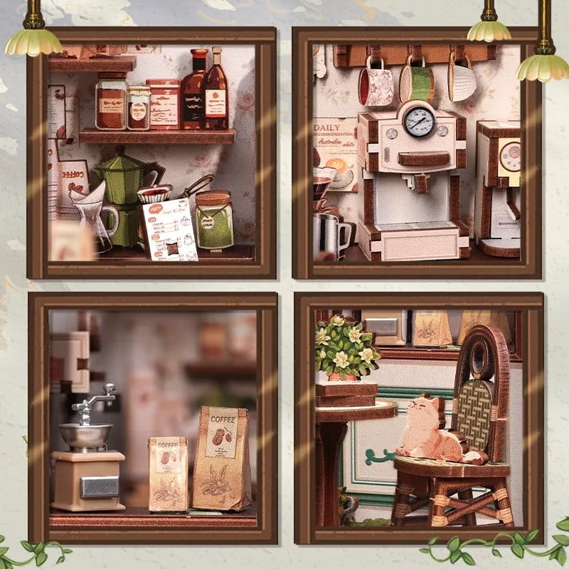 CuteBee Miniature House Model Kit – Sunny Cafe 20 x 16 cm 3
