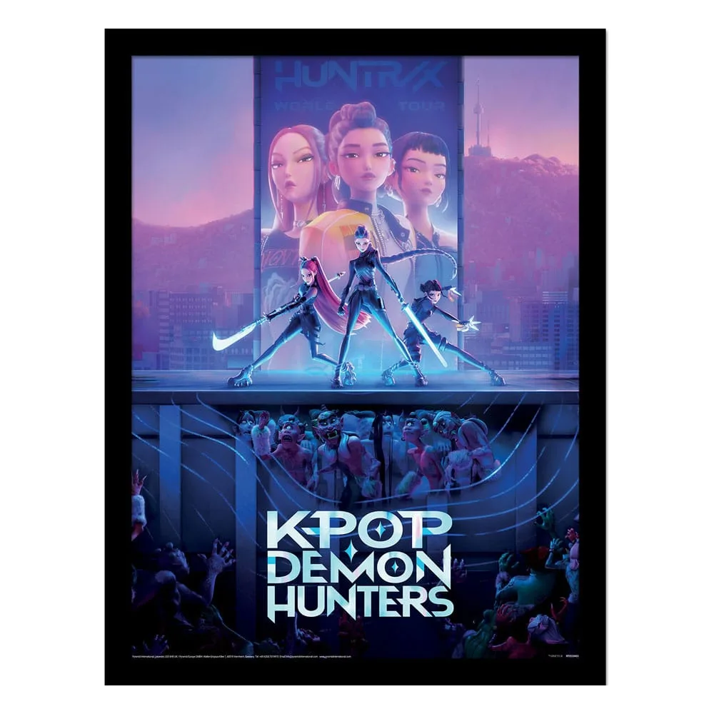 KPop Demon Hunters Framed Poster – Movie Key Art 30 x 40 cm