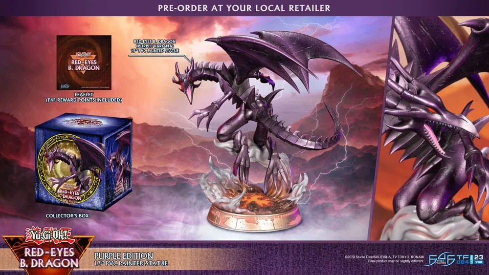 Yu-Gi-Oh Statue – Red-Eyes B. Dragon Purple 33 cm 2